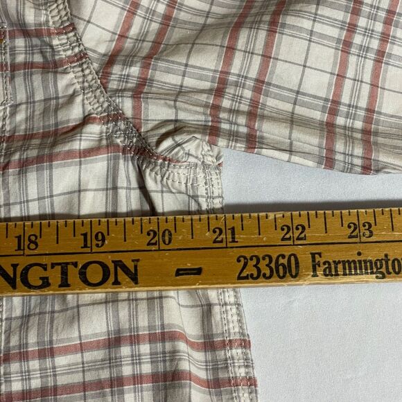 Carhartt Mens Shirt Medium Relaxed Fit Button-Up Short Sleeve Plaid‎ Pockets - Picture 6 of 7